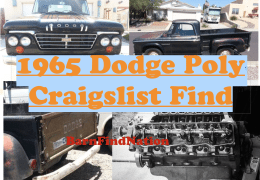 1965 Dodge Poly Craigslist Find